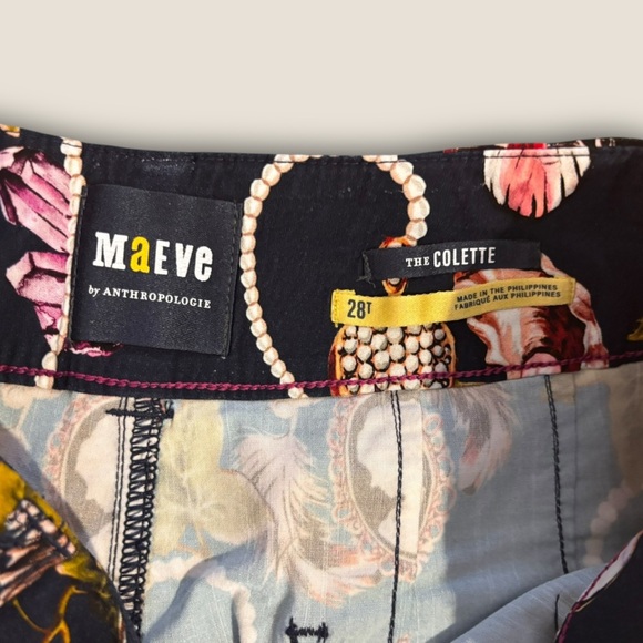 Anthropologie Maeve Colette Printed Pants Pearls - Picture 4 of 5